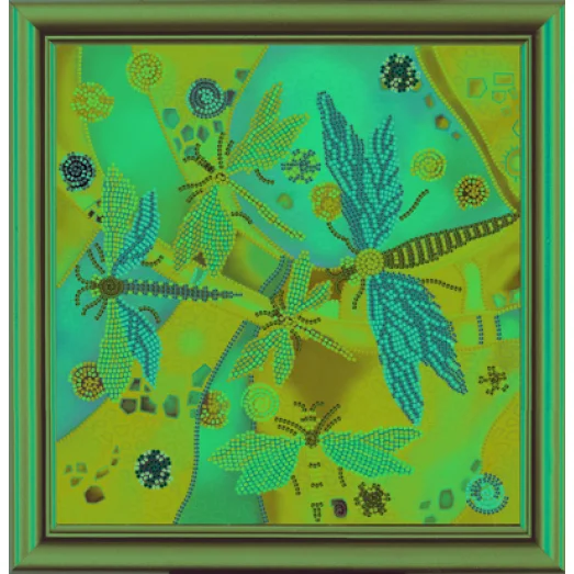 НК2147 Летний этюд. Стрекозы. Набор для вышивки бисером. Нова слобода