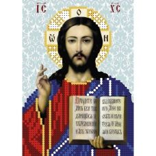 А6-И-166 Иисус Христос (синий частичная). Схема для вышивки бисером ТМ Acorns