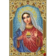 ИК3-0338 Непорочное Сердце Девы Марии (Под золотым сводом). Схема для вышивки бисером Феникс