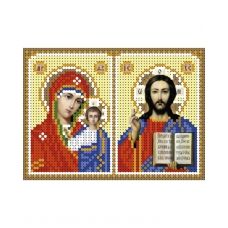 А6-И-157 Иконостас Иисус и Казанская. Схема для вышивки бисером ТМ Acorns
