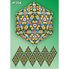 IP-204 Новогодний шар Мозаика. Набор для выкладки пластиковыми алмазиками ТМ Вдохновение