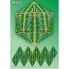 IP-212 Новогодний шар. Набор для выкладки пластиковыми алмазиками ТМ Вдохновение