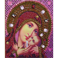 И-8 Набор для вышивания хрустальными камнями Образ Божьей Матери "Касперовская"