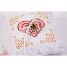 МП-8294 Набор для шитья и вышивания подушка для колец "Сердца влюбленных"