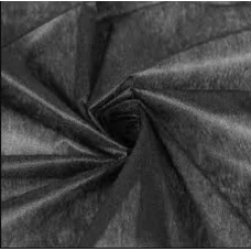 ФКК-002 Флизелин клеевой без рисунка чёрный, 30х45см