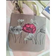 ЮМА-СК-22Серая Пошитая сумка под вышивку бисером ТМ ЮМА