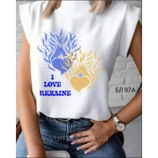 БЛ-097А Пошитая блузка Лилея под вышивку бисером. ТМ Юма