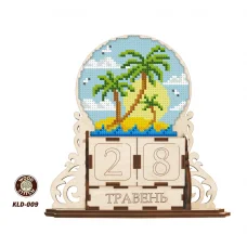 KLD-009_UA Хочу на море. Заготовка для вышивки по дереву Вечный календарь. ТМ WoodStitch