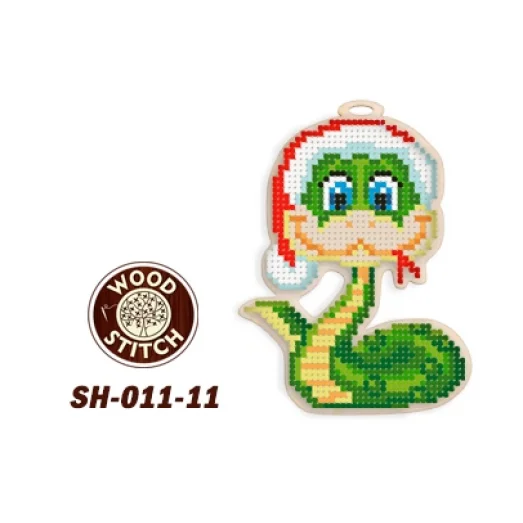 SH-011/11 Змея. Восточный гороскоп. Заготовка для вышивки бисером. ТМ WoodStitch
