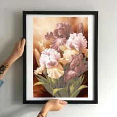 ЗПК-051 Букет ирисов. Схема для вышивки бисером Золотая Подкова