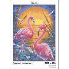 ЗПТ-020 Розовые фламинго. Схема для вышивки бисером Золотая Подкова