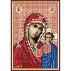 А5-И-078 Казанская богородица (Красный). Схема для вышивки бисером ТМ Acorns