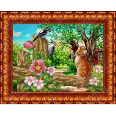 КБЖ-4011 Любопытный кот. Схема для вышивки бисером. Каролинка ТМ