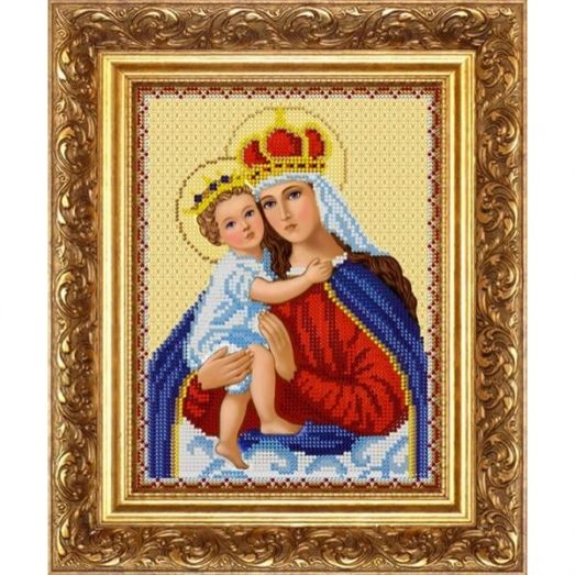КР-001 Дева Мария с Иисусом. Схема для вышивки бисером. Веллиса