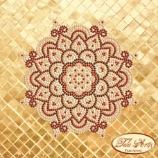 МА-005 Мандала Золото и Марсала. Схема для вышивки бисером Тела Артис