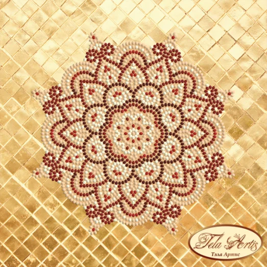 МА-005 Мандала Золото и Марсала. Схема для вышивки бисером Тела Артис
