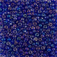 37109 Бисер Preciosa стеклянный синий радужный с серебрянным прокрасом