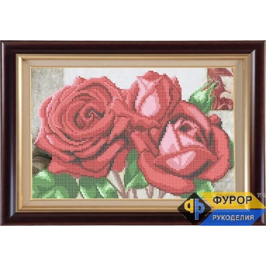 ФР-НБч4-007 Розы. Схема для вышивки бисером ТМ Фурор рукоделия