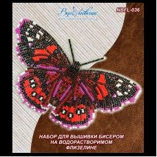 NBFL-036 Набор бабочка Адмирал красный на водорастворимом флизелине ТМ Вдохновение