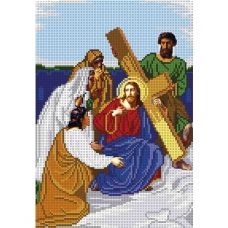 А4-И-541 Несение креста Иисусом.Схема для вышивки бисером ТМ Acorns
