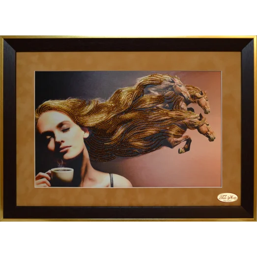 НГ-065 Набор для вышивки Кофе. Набор для вышивки бисером. Тела Артис