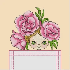 НКВ-001 Цветочная фея. Набор для вышивки нитками ТМ Маричка