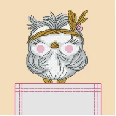 НКВ-006 Совенок. Набор для вышивки нитками ТМ Маричка