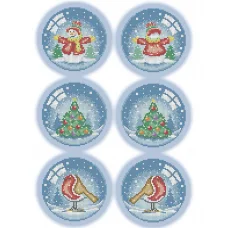 А3-К-426 Новогодние игрушки Снежный шар. Схема для вышивки бисером ТМ Acorns