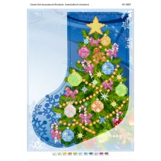 НС-3002 Заготовка для вышивки новогоднего сапожка. ТМ Сяйво БСР