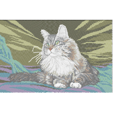 ЛВТ-016 Хозяйский кот. Схема для вышивки бисером. Княгиня Ольга
