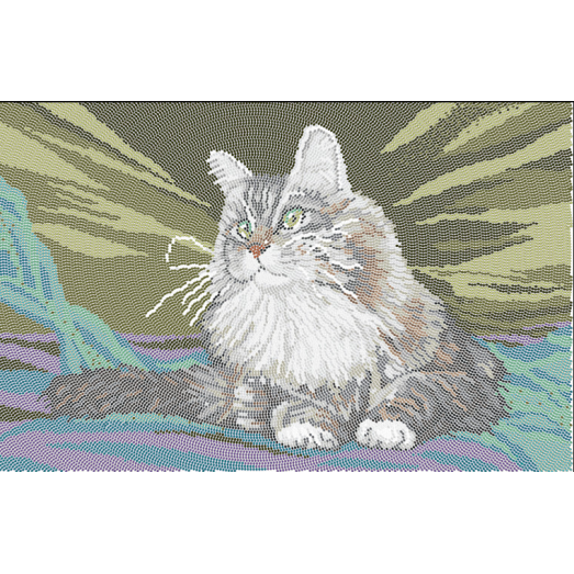 ЛВТ-016 Хозяйский кот. Схема для вышивки бисером. Княгиня Ольга