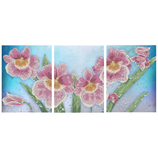 ЧКТ-2124 Орхидея в росе. Схема для вышивки бисером Феникс