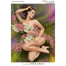 А3Н_293 БК-3367 Девушка-весна. Схема для вышивки бисером ТМ Virena
