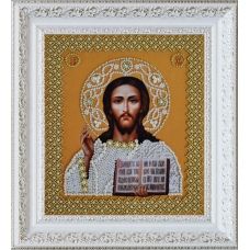 Р-207 Икона Христа Спасителя. Венчальная пара (золото). Набор для вышивки бисером. ТМ Картины Бисером