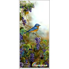 КЛВ-014 (Панно) Птичка на винограде. Схема для вышивки бисером Кольорова