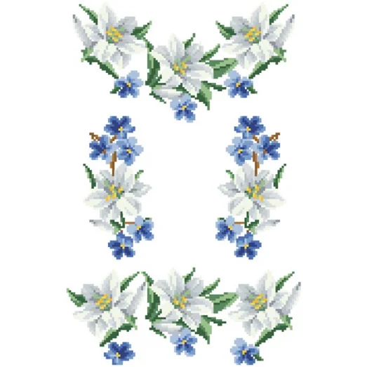 ПД-006 Загатовка детское платье. Барвиста Вишиванка, атлас, 9-12 лет