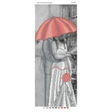 ПМ-4043 Влюбленные под красным зонтом. Схема для вышивки бисером ТМ Сяйво