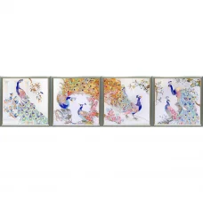 НИК-9491 Полиптих.Павлины. Схема для вышивки бисером ТМ Конек