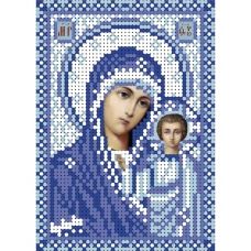 А6-И-135 Пресвятая богородица Казанская (синие). Схема для вышивки бисером ТМ Acorns