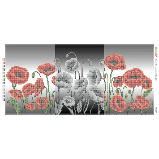 ПВ-2013 Маки. Схема для вышивки бисером ТМ Сяйво