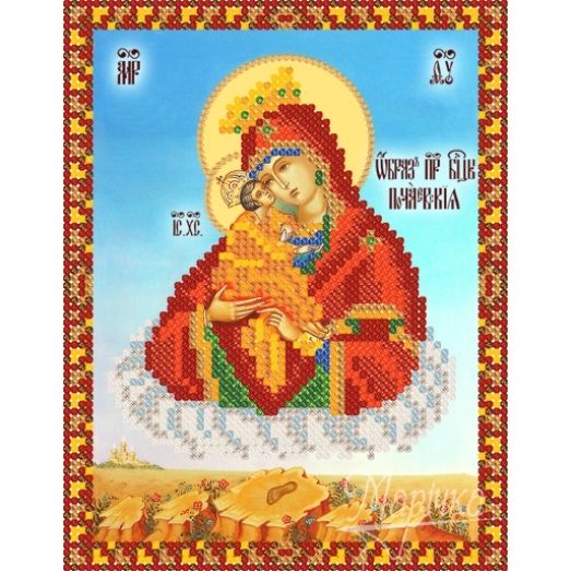 РИП-5219 Почаевская икона Божией Матери. Схема для вышивки бисером ТМ Маричка