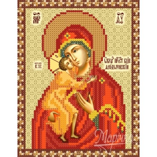 РИП-5221 Феодоровская икона Божией Матери. Схема для вышивки бисером ТМ Маричка