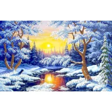 РКП-178 Зимний лес. Схема для вышивки бисером. Маричка