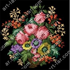БИС-7118d Розовые розы. Схема для вышивки бисером Арт Лар