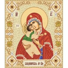 РИК-3-046 Владимирская икона Божией Матери. Схема для вышивки бисером. ТМ Маричка