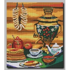 А-058 Самовар. Схема для вышивки бисером ТМ Орхидея