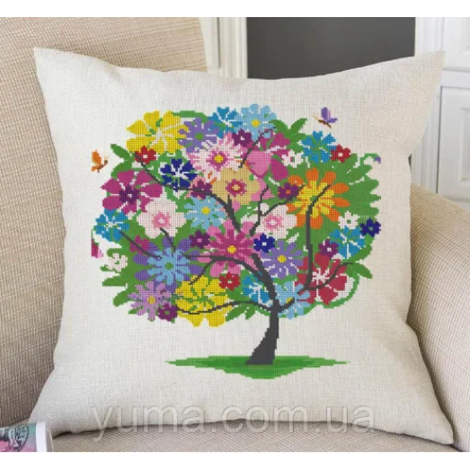 Юма-ДП-012 Наволочка для вышивки с подушкой ТМ ЮМА