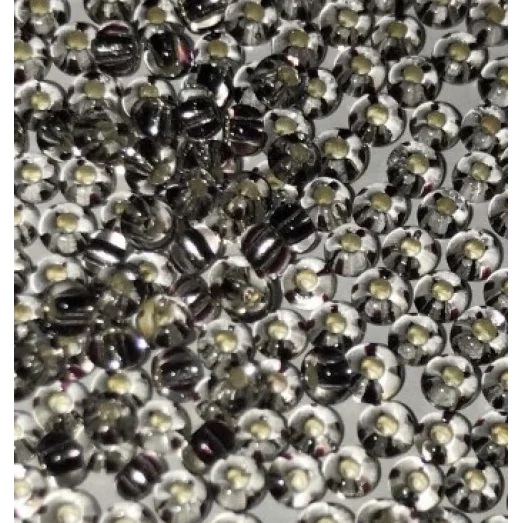 00304 Бисер прозрачный с черной полоской внутри Preciosa