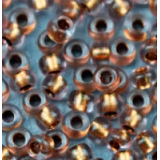 07512 Бисер Preciosa прозрачный с коричневой серединкой внутри