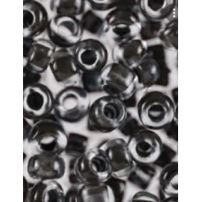 38039 Бисер Preciosa прозрачный с прокрашенной черной серединкой